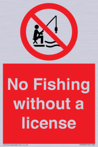 No Fishing without a license